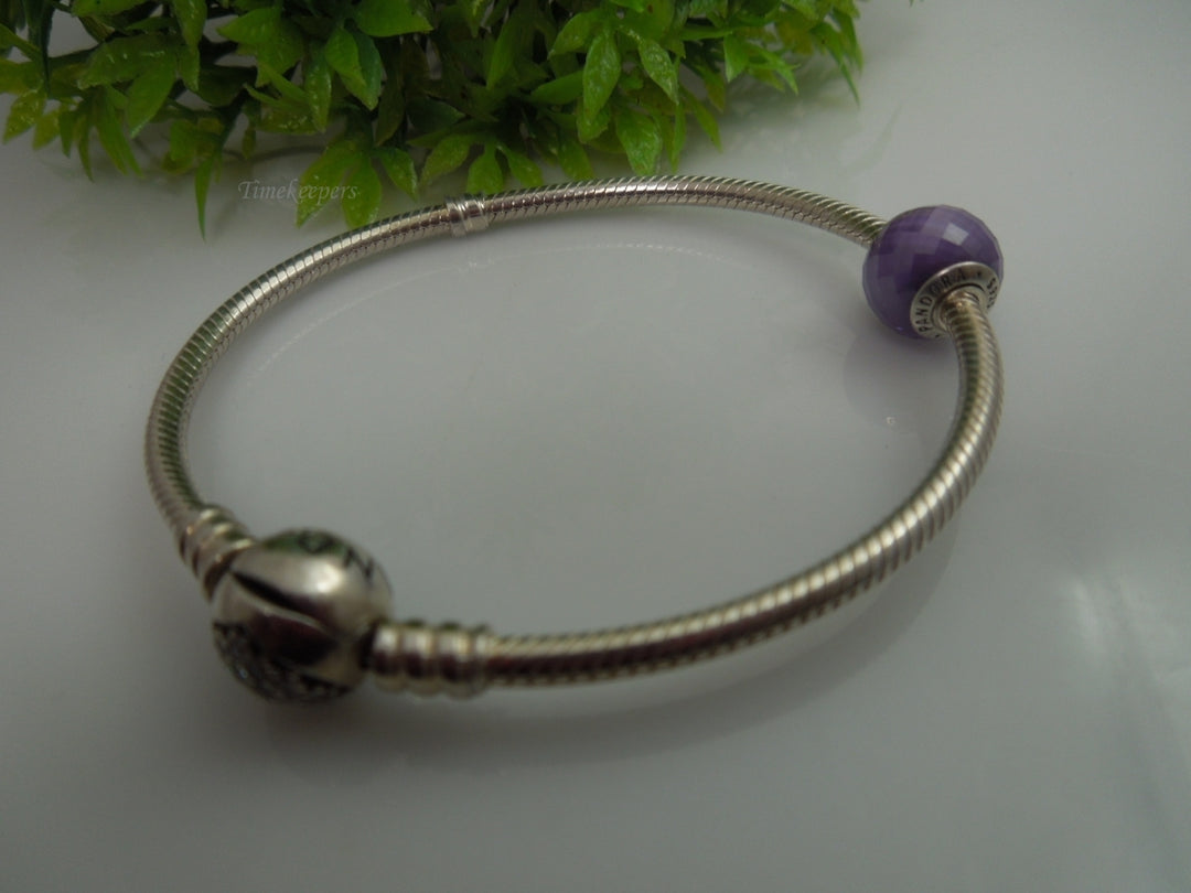 q171 Sterling Silver Heart Beautiful Pandora Bracelet 2.5 " (diameter)