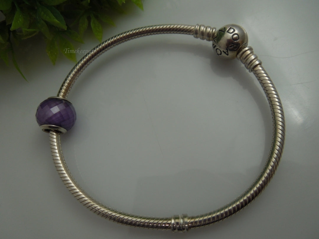 q171 Sterling Silver Heart Beautiful Pandora Bracelet 2.5 " (diameter)