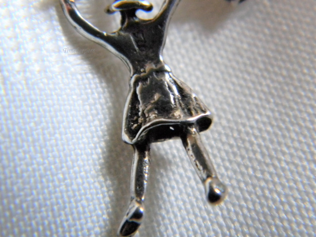 h587 Cute Sterling Silver Cheerleader with Mega Phone Charm or Pendant