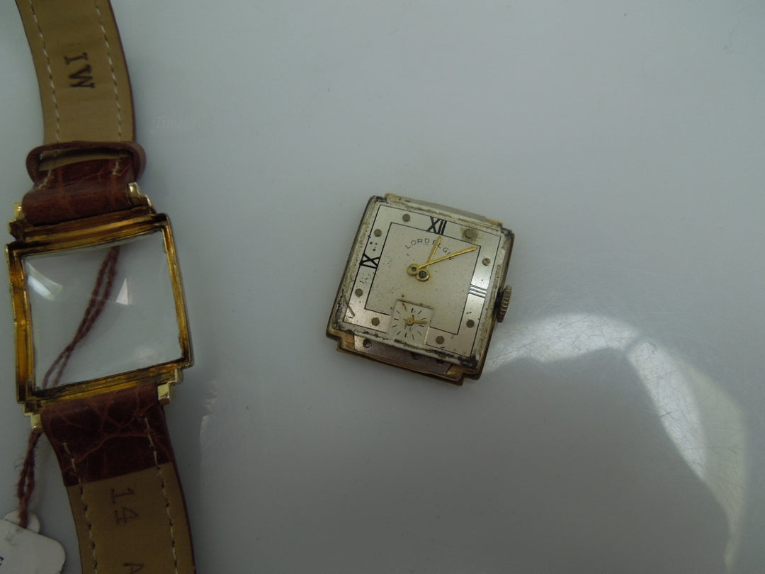 a142 Vintage Original Lord Elgin 14K Gold Mechanical Hand Winding Wrist Watch