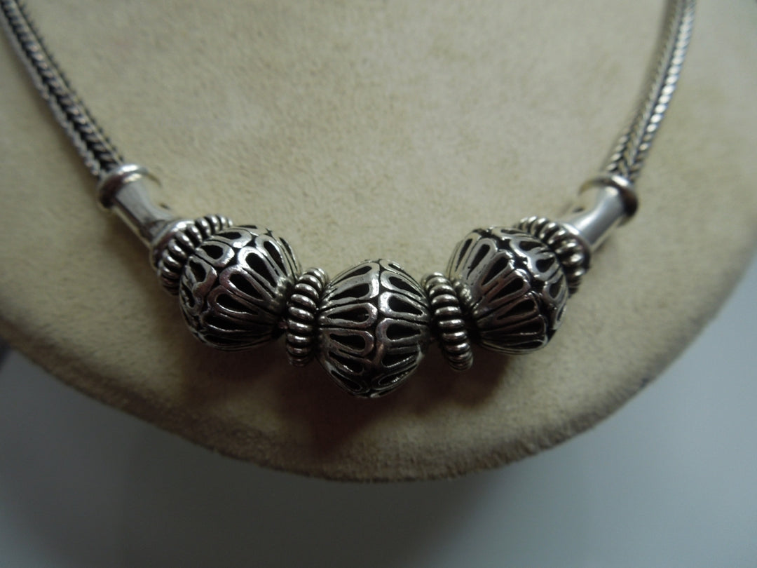 q199 Pretty Sterling Silver Rope Chain Necklace For Women 17"