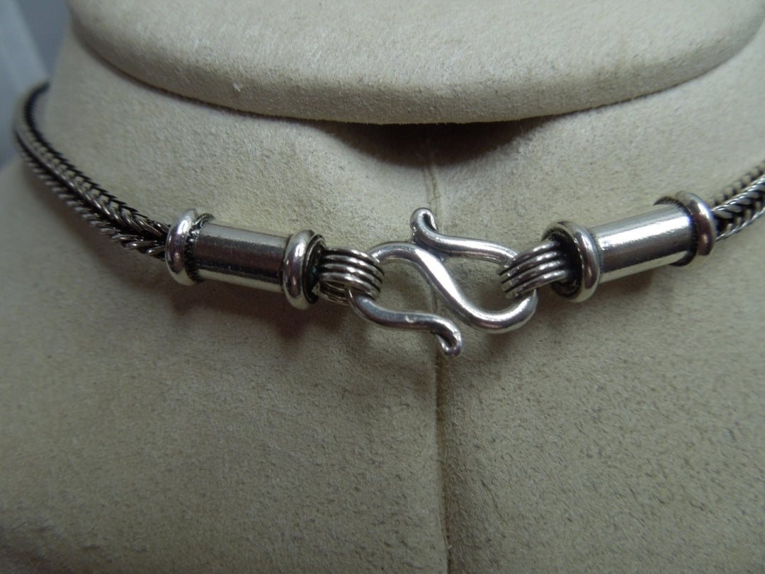 q199 Pretty Sterling Silver Rope Chain Necklace For Women 17"