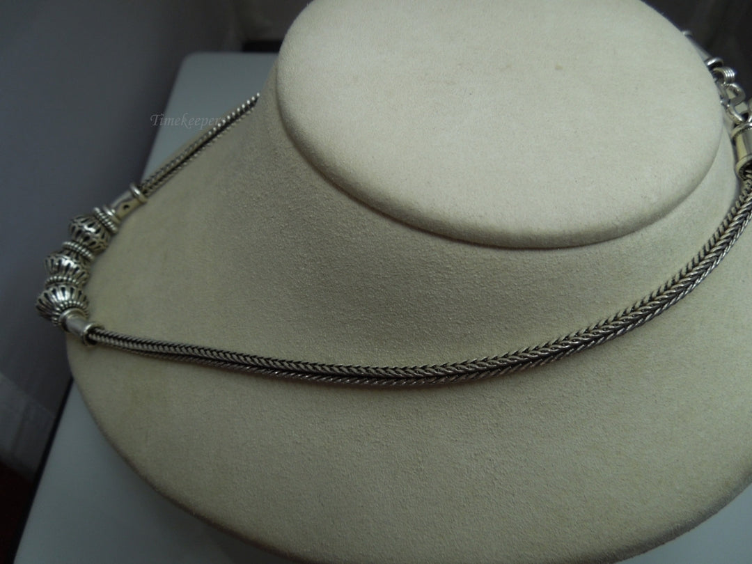 q199 Pretty Sterling Silver Rope Chain Necklace For Women 17"