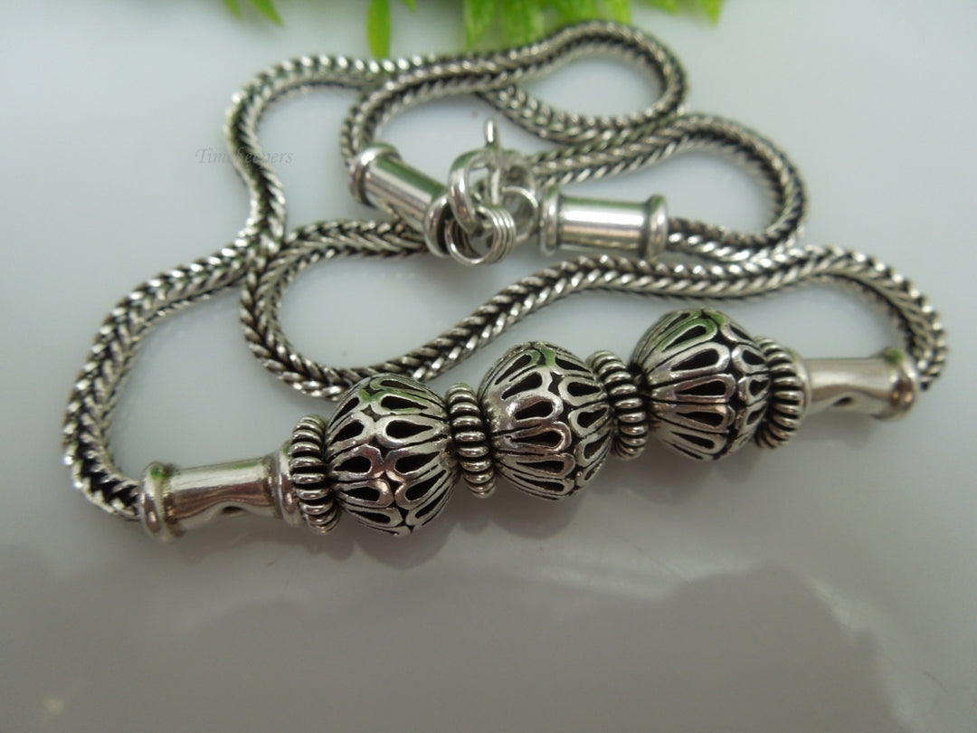 q199 Pretty Sterling Silver Rope Chain Necklace For Women 17"