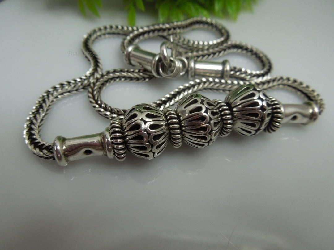 q199 Pretty Sterling Silver Rope Chain Necklace For Women 17"