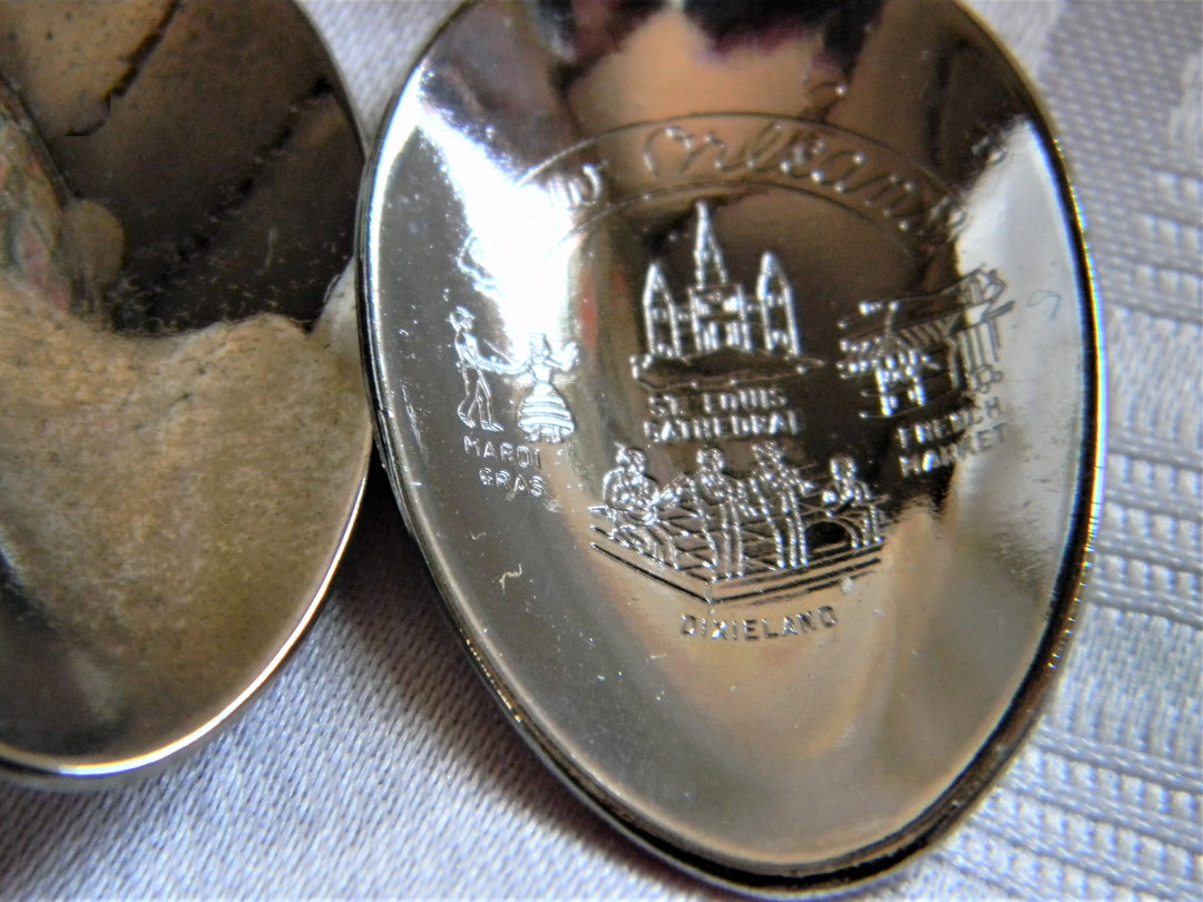 h618 Set of 3 vintage Collectible Spoons Louisiana Florida New Orleans