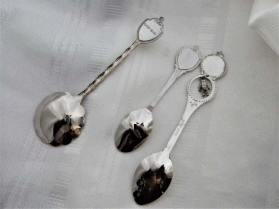 h622 Set of 3 vintage Collectible Spoons NASA Daytona Beach Mississippi