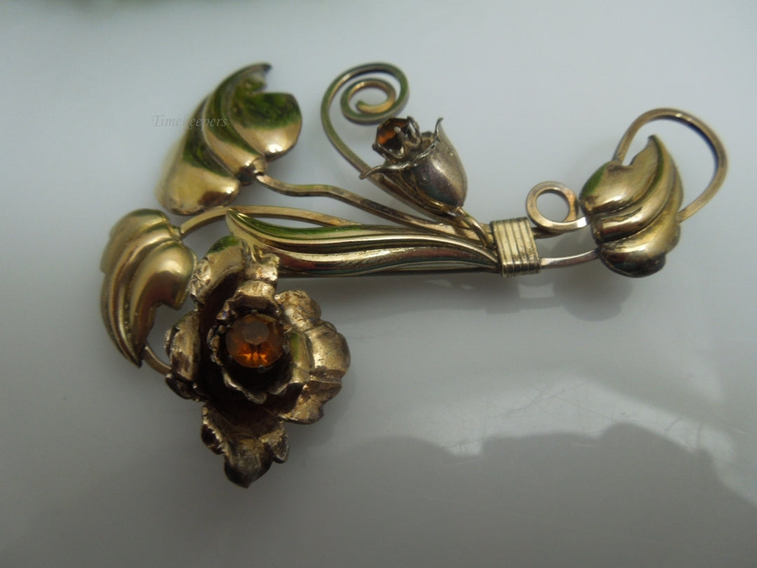 q221 Vintage L S Co. 1/20 12k Gold Filled On Sterling Pin/Sweater Brooch/Louis Stern