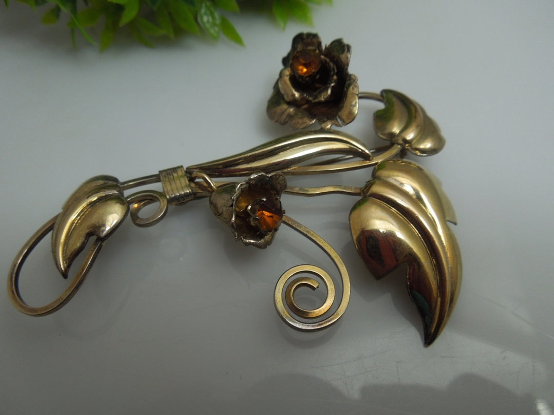 q221 Vintage L S Co. 1/20 12k Gold Filled On Sterling Pin/Sweater Brooch/Louis Stern