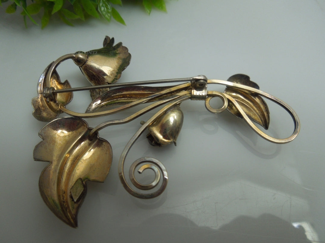 q221 Vintage L S Co. 1/20 12k Gold Filled On Sterling Pin/Sweater Brooch/Louis Stern