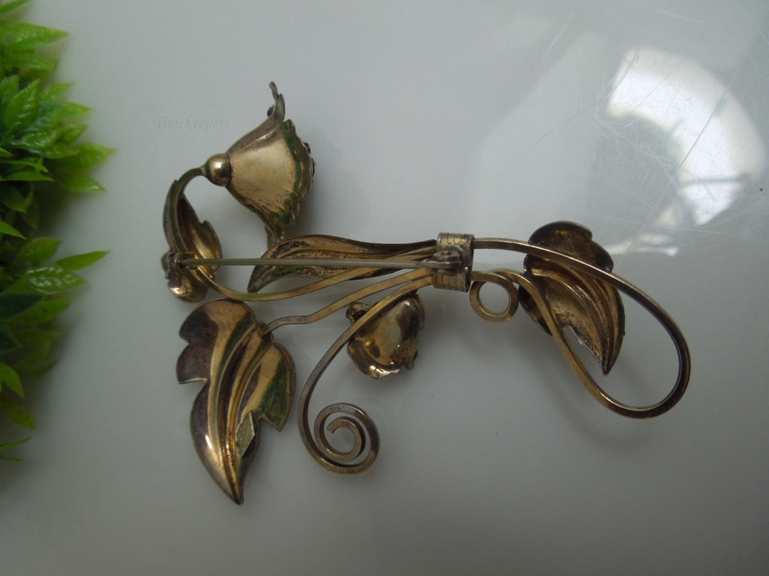 q221 Vintage L S Co. 1/20 12k Gold Filled On Sterling Pin/Sweater Brooch/Louis Stern