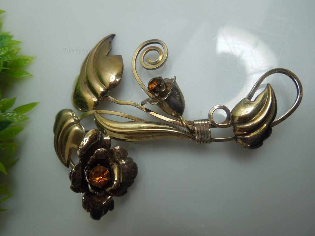 q221 Vintage L S Co. 1/20 12k Gold Filled On Sterling Pin/Sweater Brooch/Louis Stern