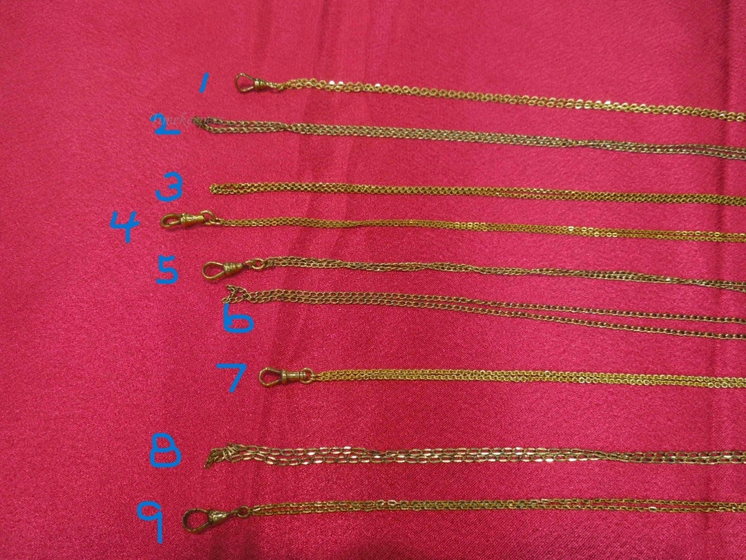 k593 Vintage Gold Filled 19 Different Pocket Watch Chains, Buy 2 or more, and SAVE!!!