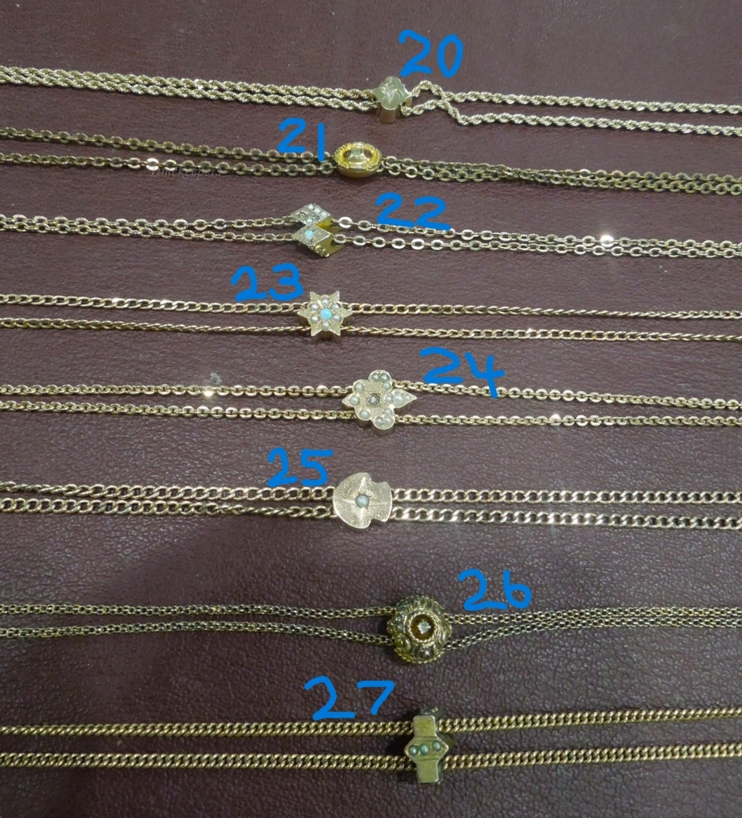 k594 Vintage Gold Filled 8 Different Pocket Watch Chains--Each Sold Separately!!!