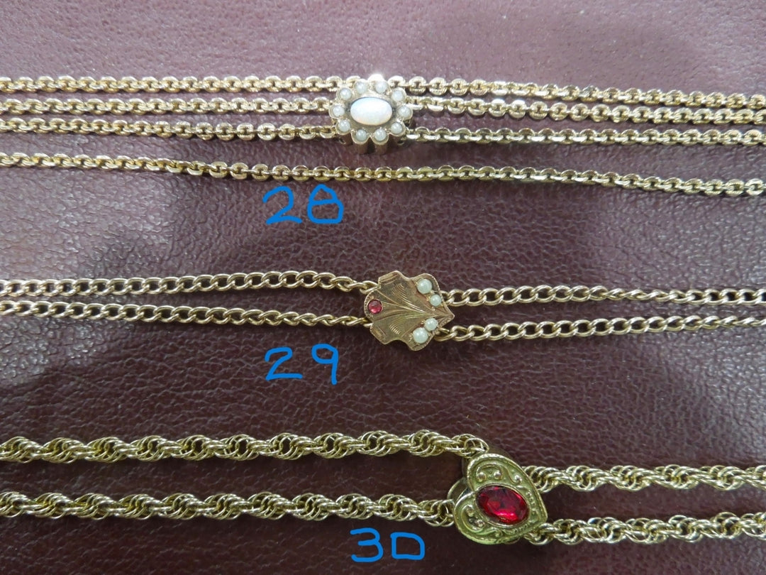 k595 Vintage Gold Filled 3 Different Pocket Watch Chains--Each Sold Separately!!