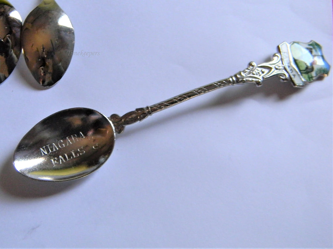 h629 Set of 4 Vintage Collectible Spoons From Canada