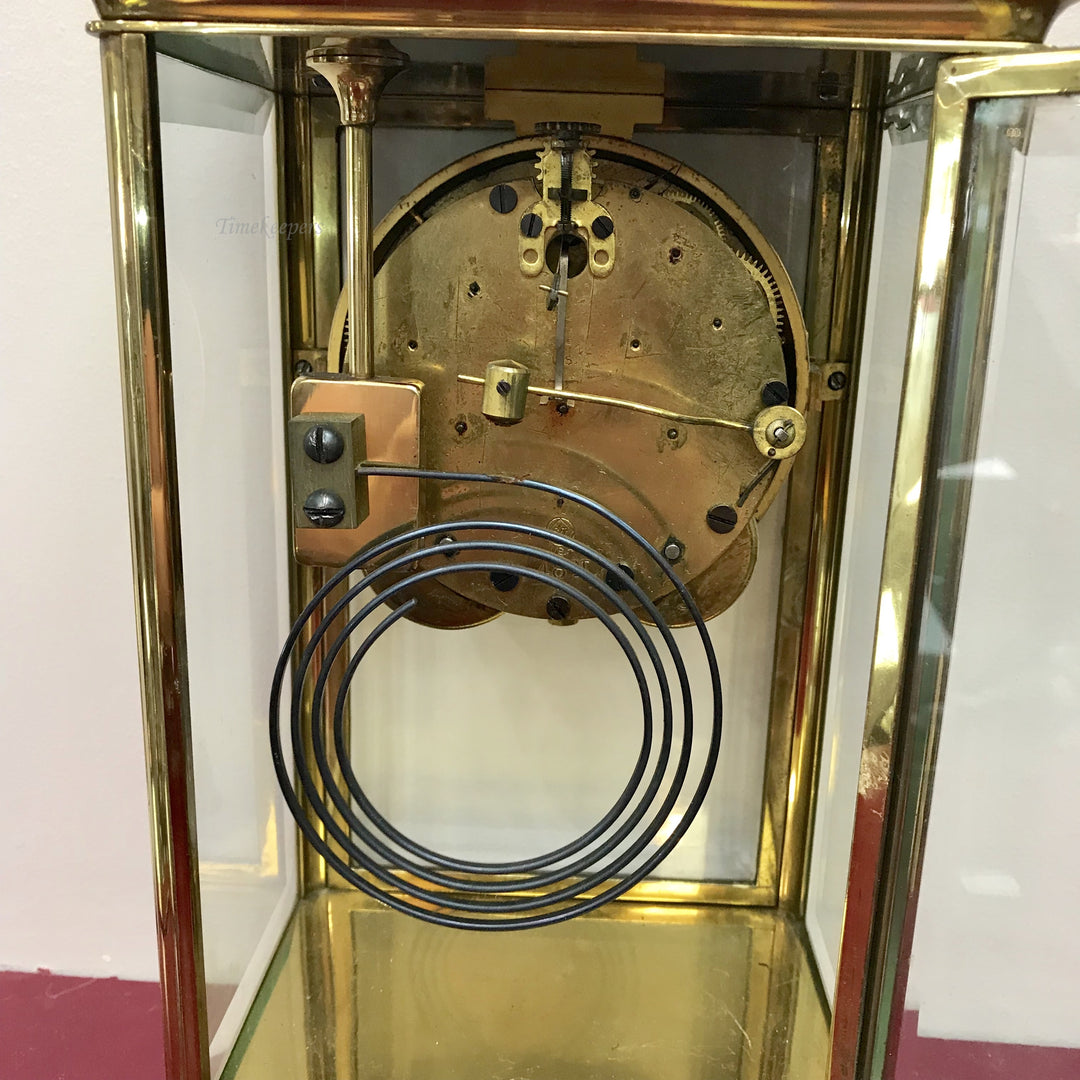 f327 Antique 1910s Seth Thomas USA Made Mantel Standing Clock w Pendulum