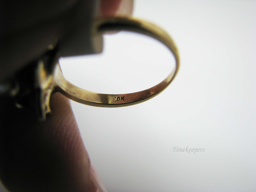 B171 10kt Yellow Gold Pearl Flower ring