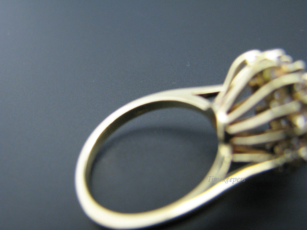 c807 Stunning Vintage Ring in 18k Yellow Gold with Center Ruby and Diamonds