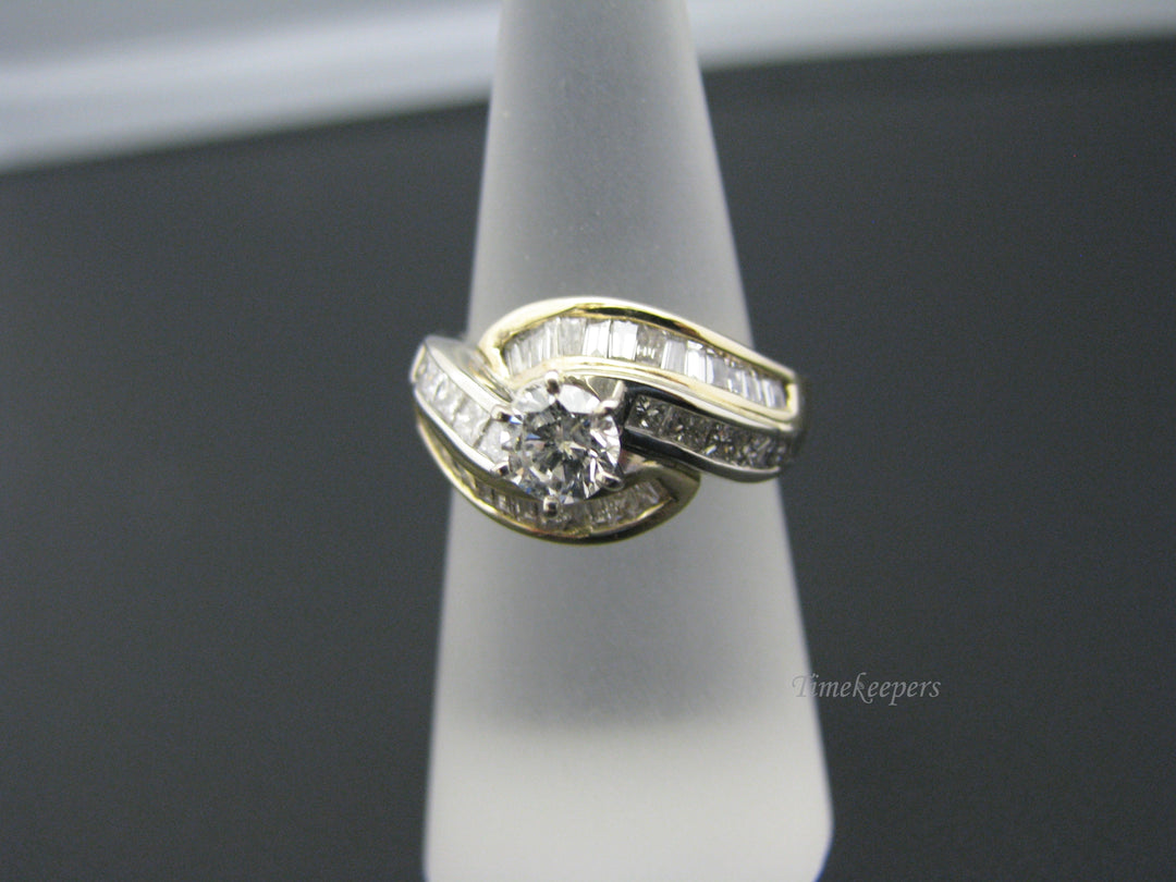 c814 Vintage Multi Diamond Engagement Ring in 14k Yellow Gold