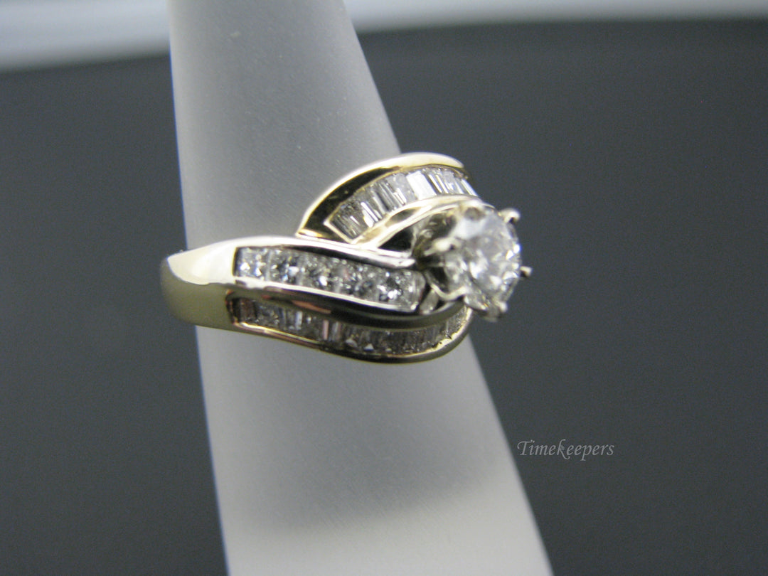 c814 Vintage Multi Diamond Engagement Ring in 14k Yellow Gold