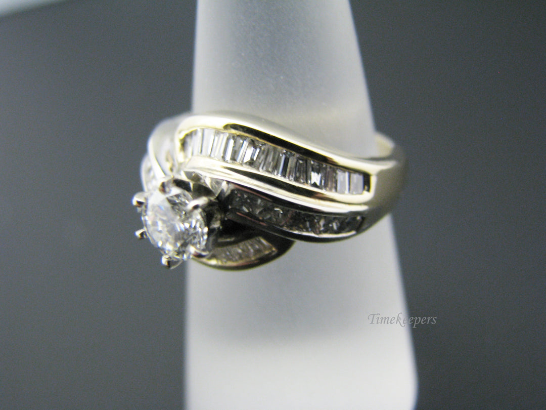 c814 Vintage Multi Diamond Engagement Ring in 14k Yellow Gold