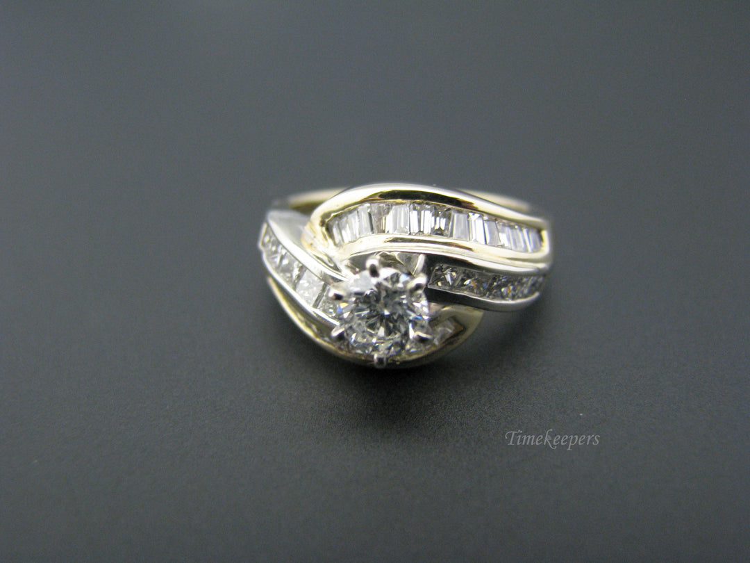 c814 Vintage Multi Diamond Engagement Ring in 14k Yellow Gold