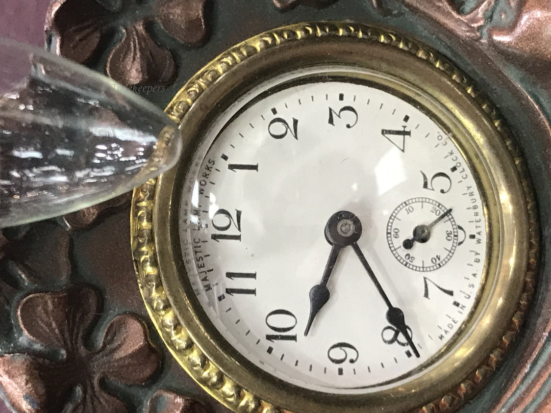 g235 1930s Waterbury Clock co Lamp Clock