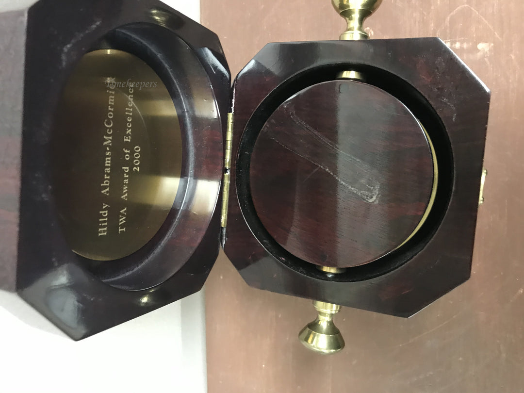 g238 2000s T.W.A award for excellence world desk clock