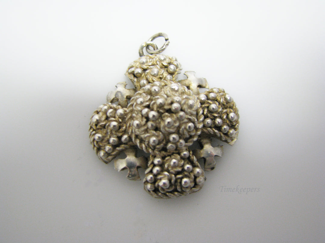 c833 Vintage Sterling Silver Cross Pendant