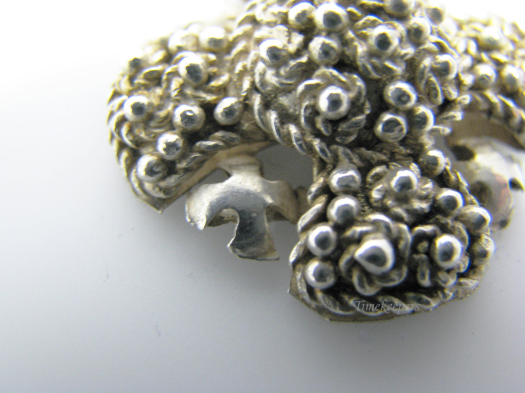 c833 Vintage Sterling Silver Cross Pendant