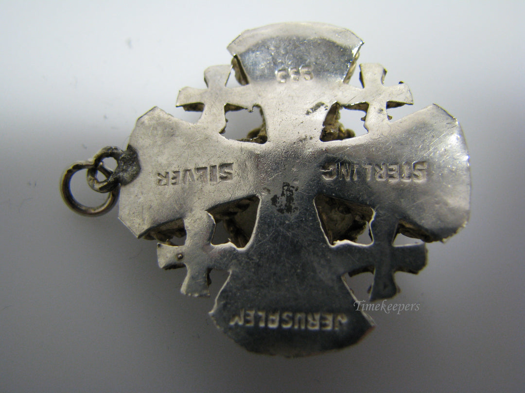 c833 Vintage Sterling Silver Cross Pendant