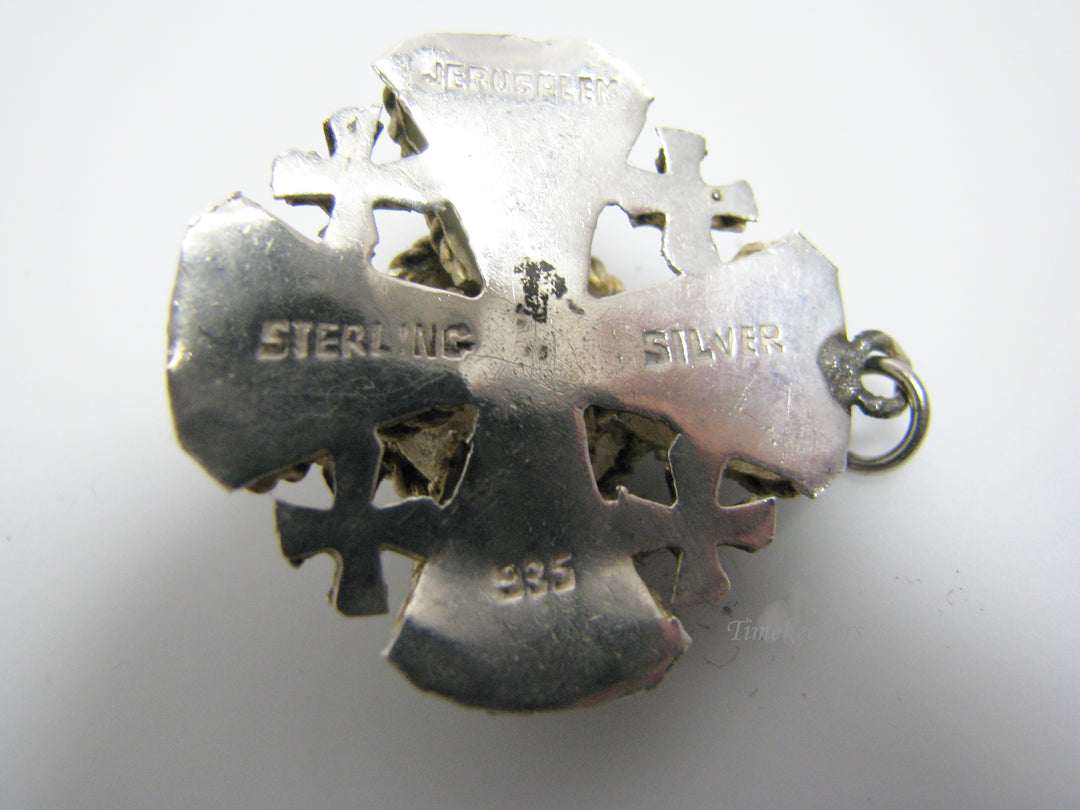 c833 Vintage Sterling Silver Cross Pendant