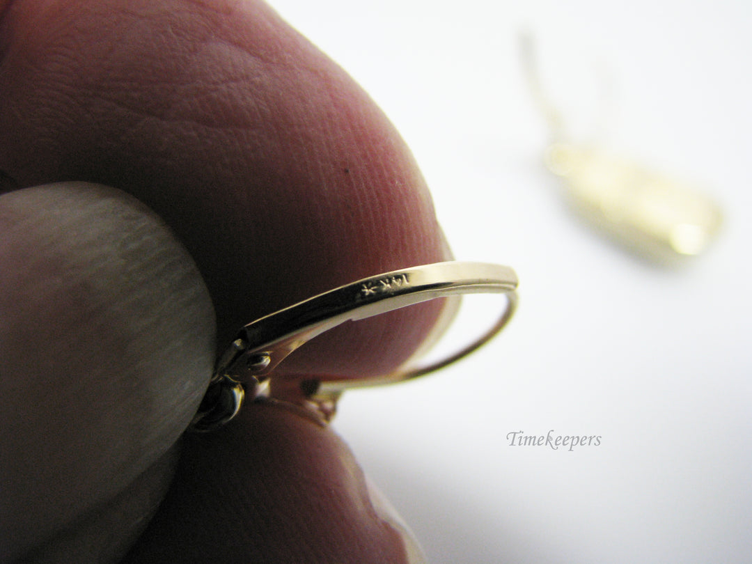 c881 Pretty Little Shoe 14k Yellow Gold Dangle Earrings