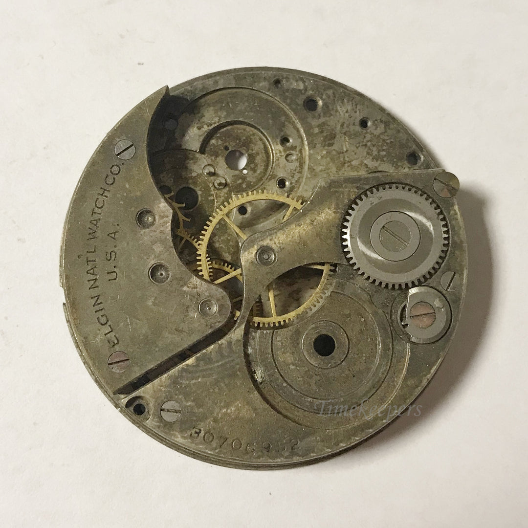 e975 Vintage Elgin Mechanical Wrist Watch Movement for Parts Repair