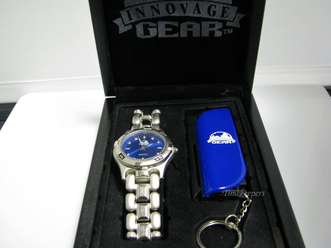 c853 Nice Innovage Gear Quartz Watch with Multi Tool &amp; Flashlight in Box