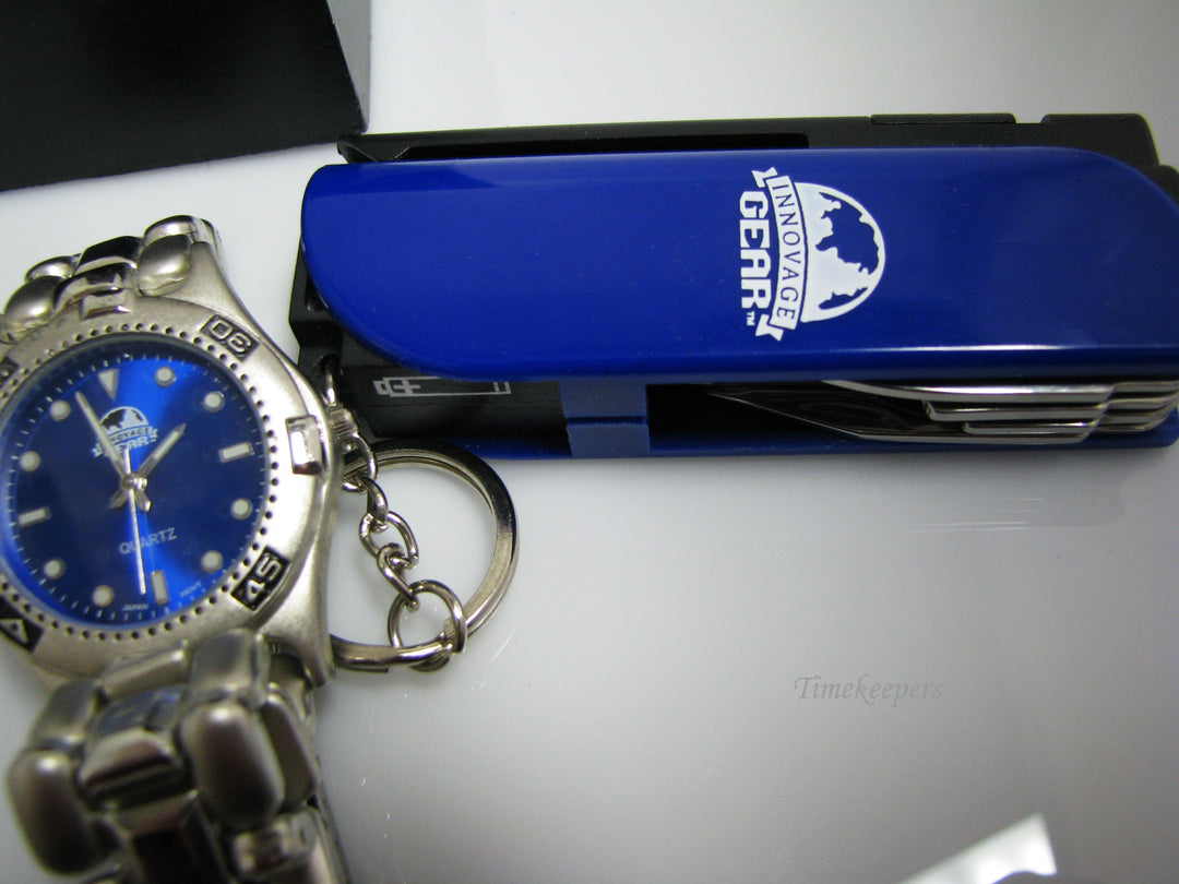 c853 Nice Innovage Gear Quartz Watch with Multi Tool &amp; Flashlight in Box
