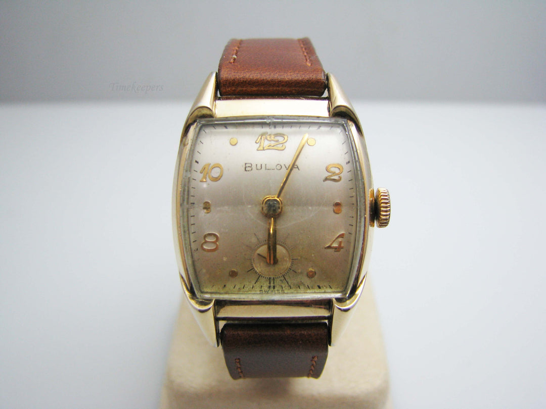 f053 Vintage Bulova Swiss 10K RGP 17J Mechanical Men's Wrist Watch
