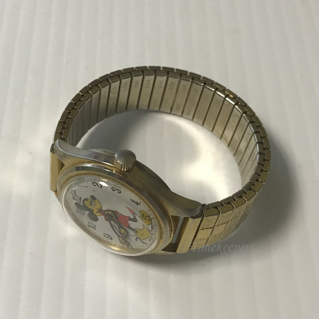 f028 Vintage Disney Mickey Mouse Swiss Mov't Mechanical Men's Wrist Watch