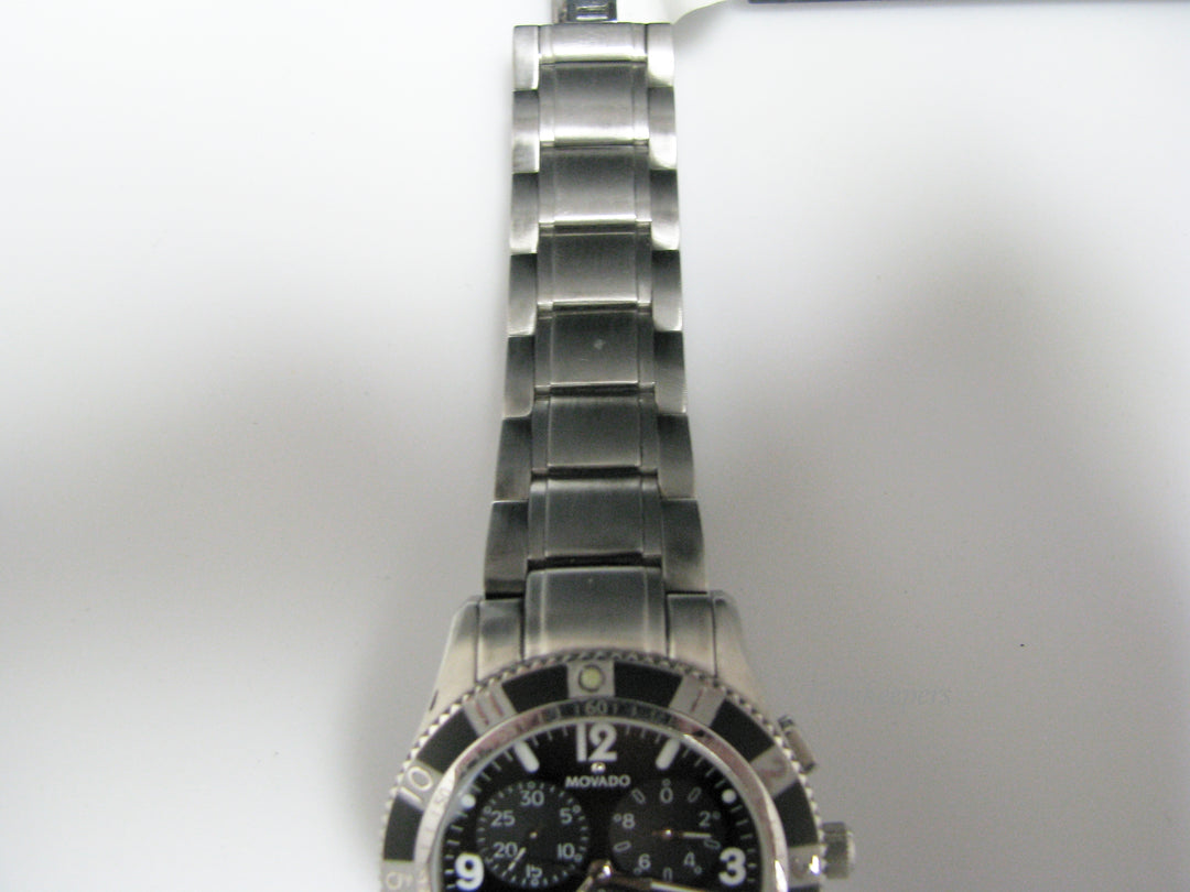 c901 Vintage Stainless Steel Movado Chronograph Watch in Box