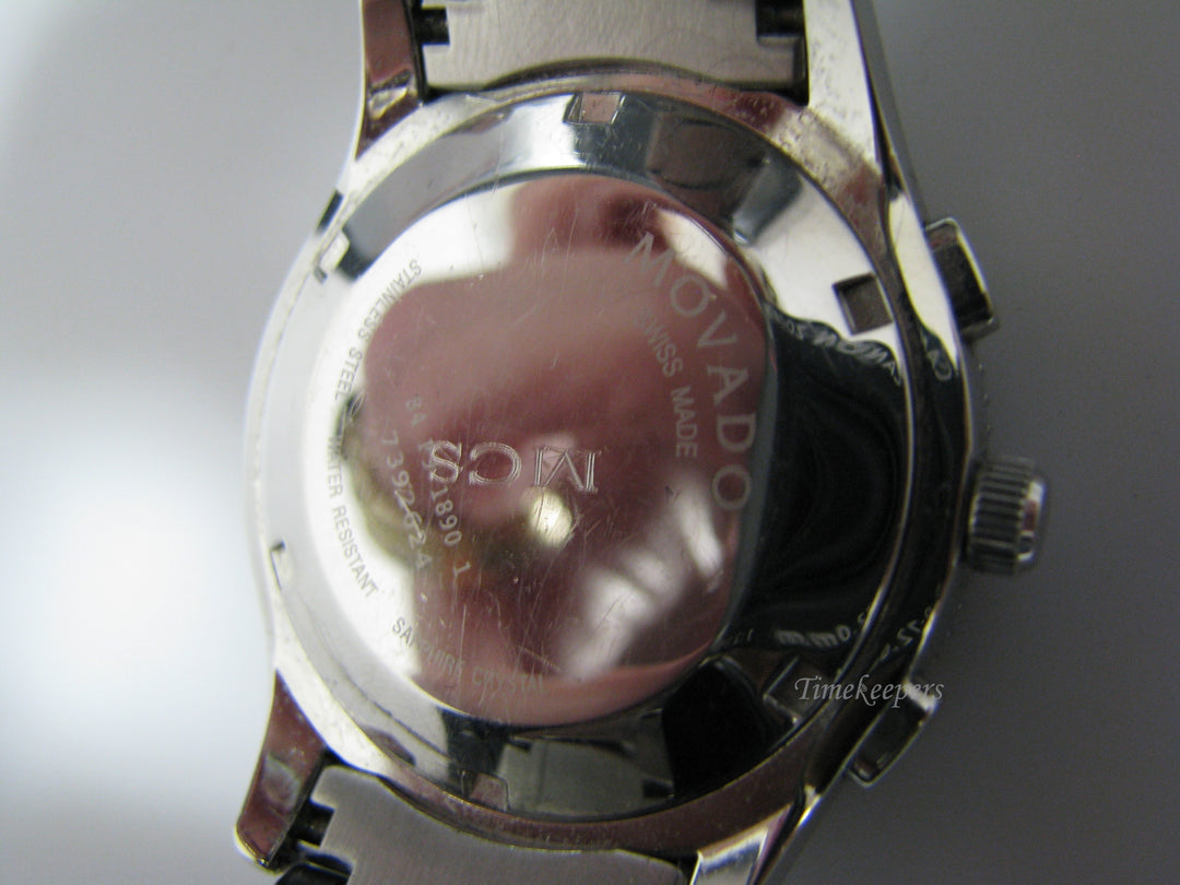 c901 Vintage Stainless Steel Movado Chronograph Watch in Box