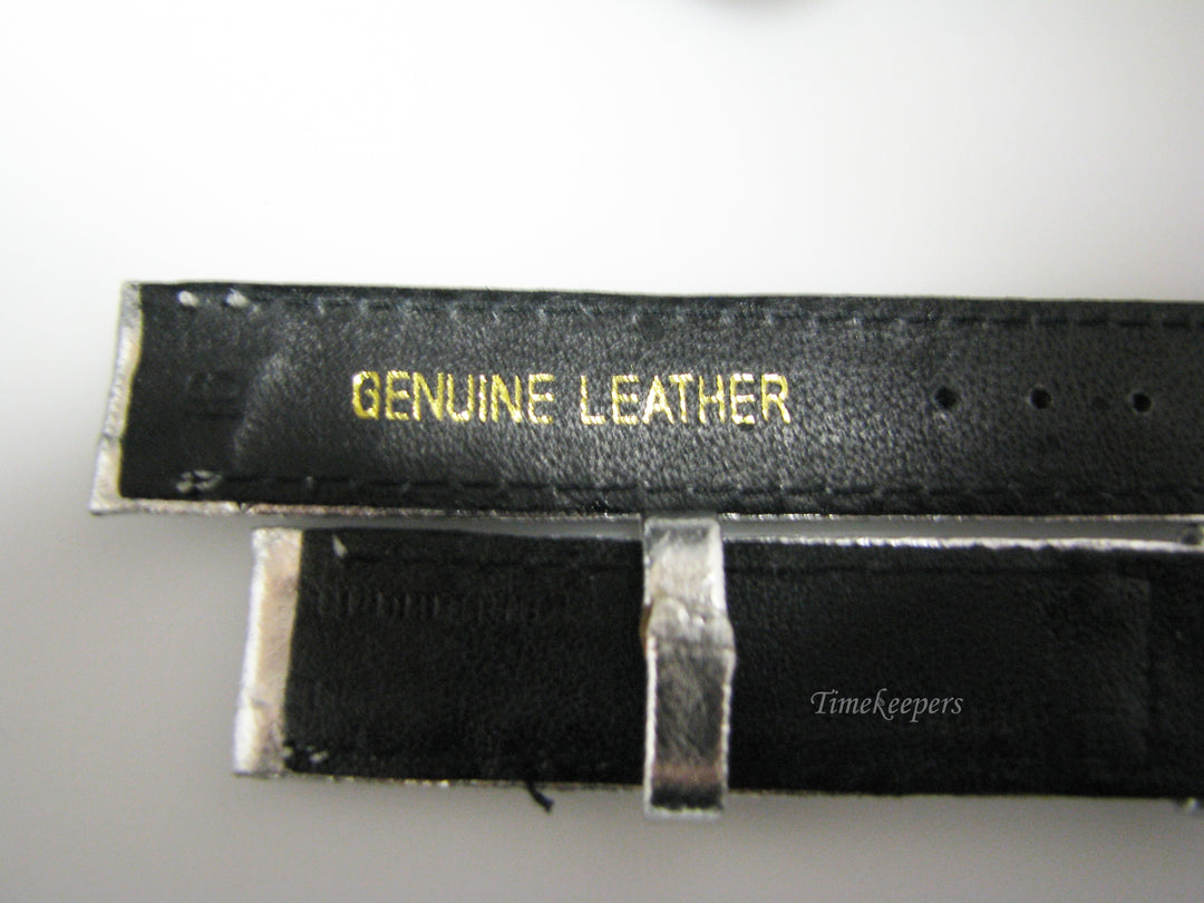 Lot of 10 Stitched Shiny Silver Leather Watch Bands 16 mm