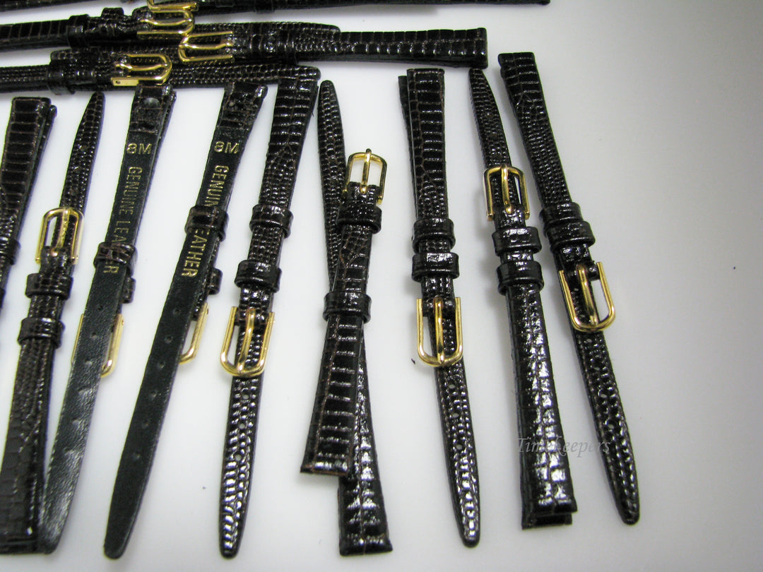 Lot of 20 Dark Brown Lizard Print Watch Bands 8 mm