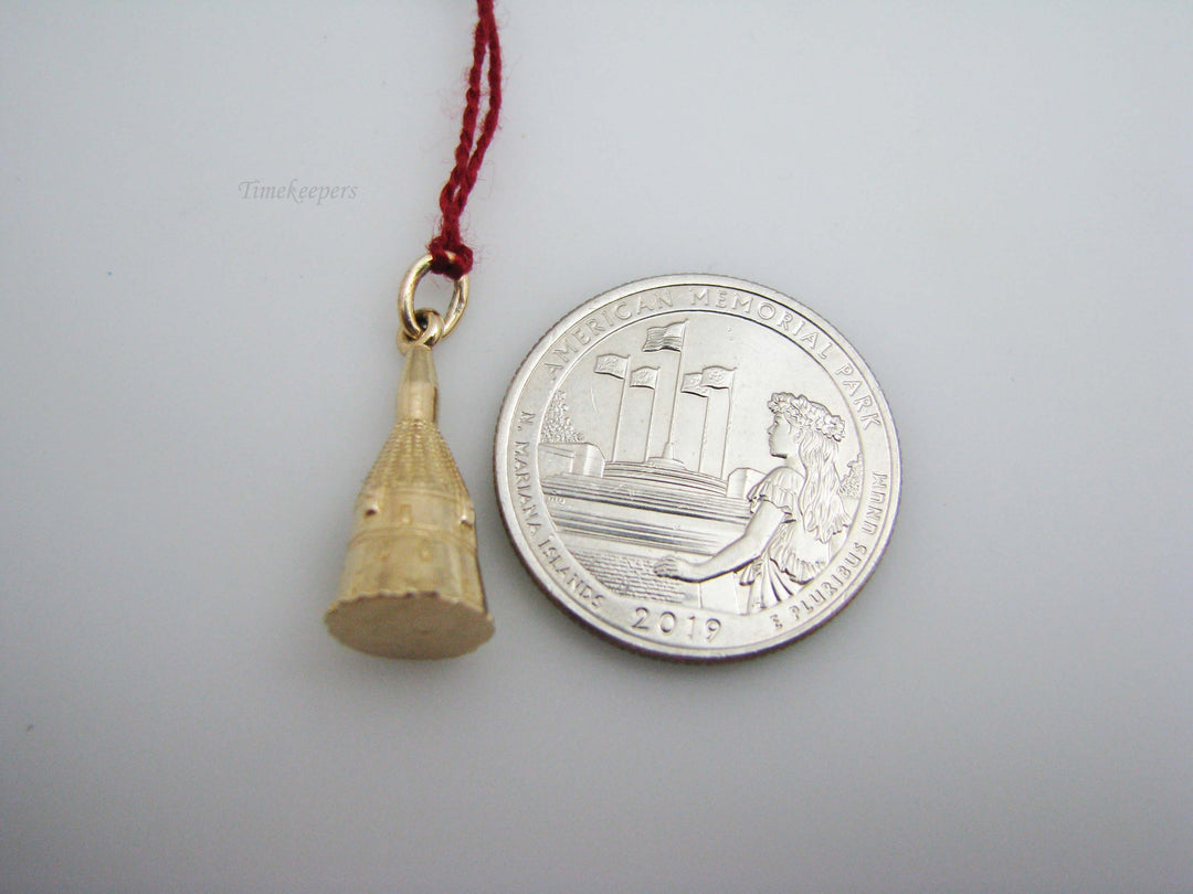 b543 Unique 10kt Yellow Gold Cottage style Charm/Pendant