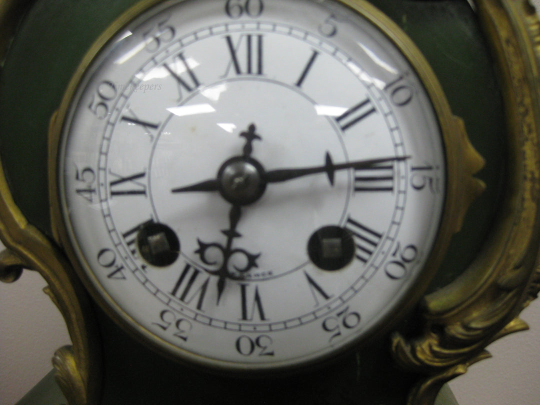 G176 1800's French Wood and Bronze 8 Day clock