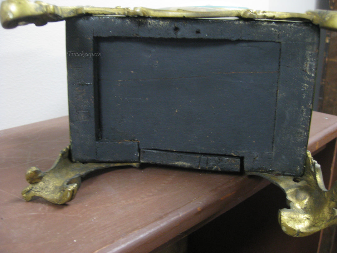 G176 1800's French Wood and Bronze 8 Day clock