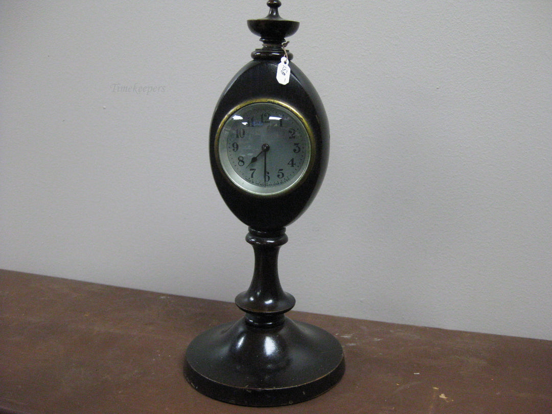 g191 1930s New Haven Clock CO. Wooden Table Clock