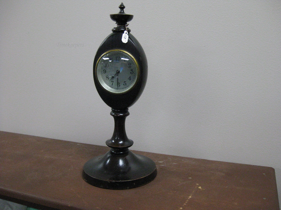 g191 1930s New Haven Clock CO. Wooden Table Clock