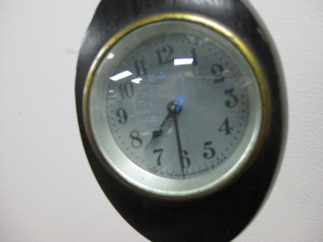 g191 1930s New Haven Clock CO. Wooden Table Clock