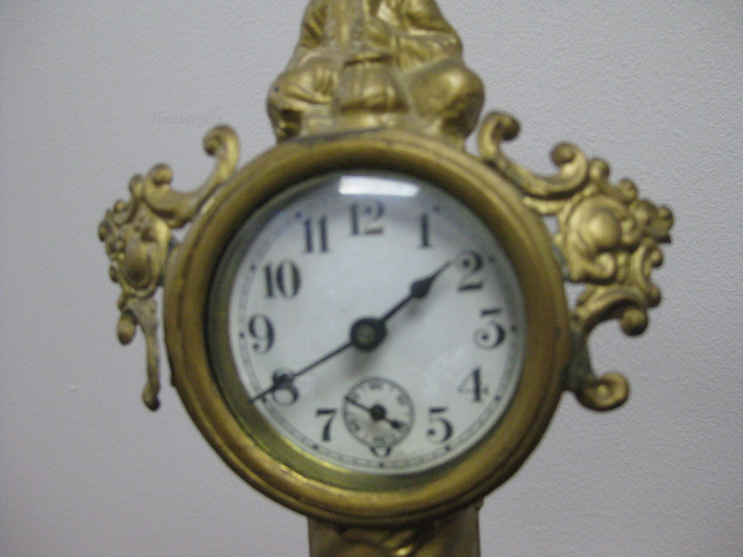 g192 1920s American Metal Mantle Clock